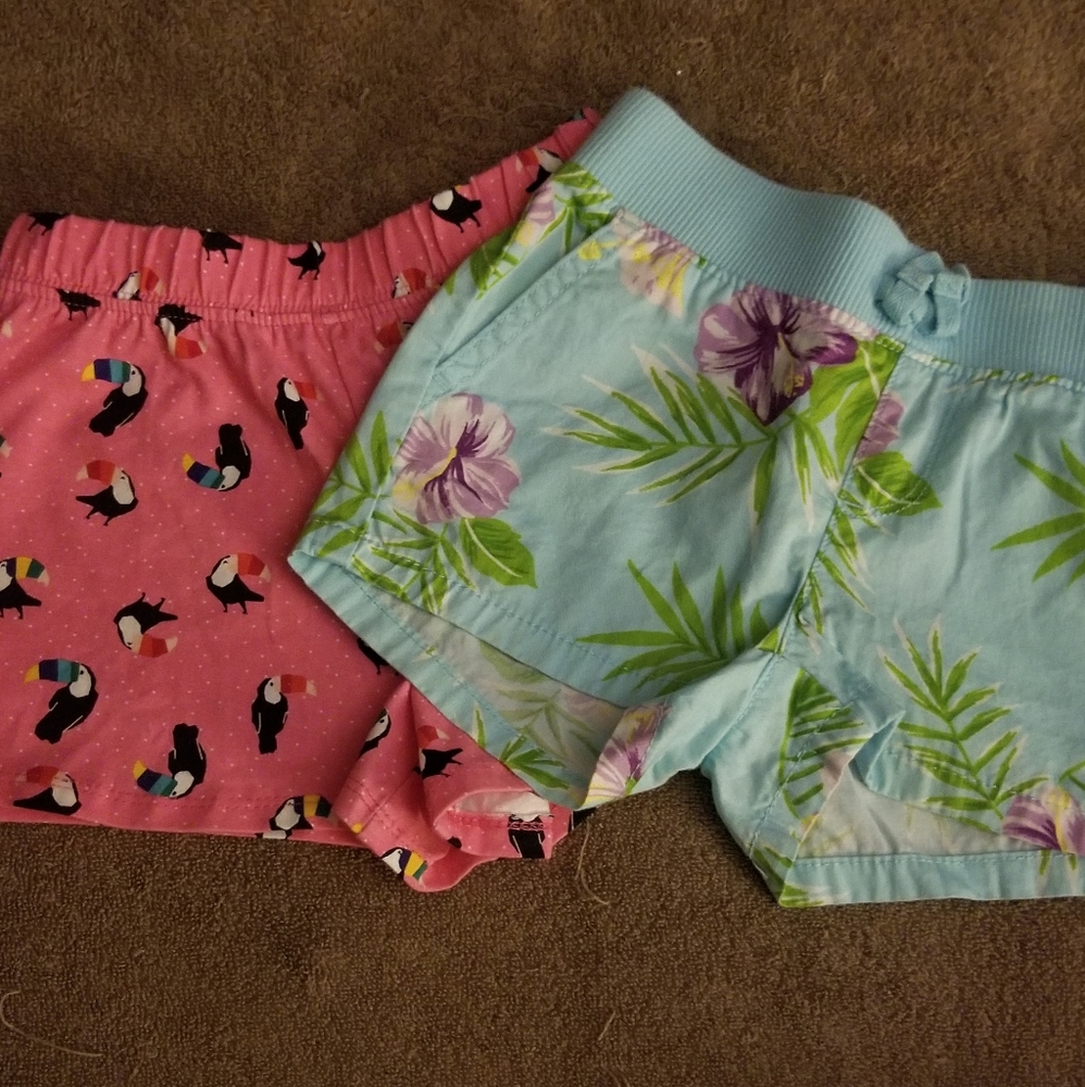 Toddlers Girl's Shorts  (2) Pairs  Size 4T